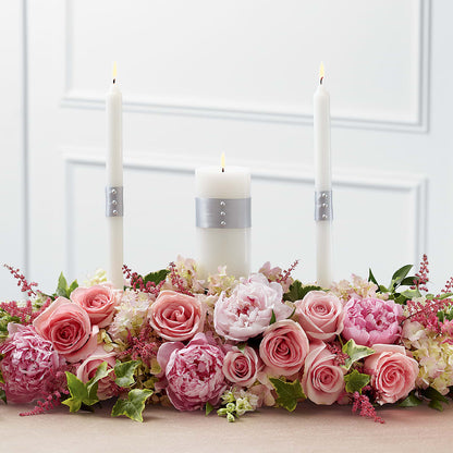 Worldwide Romance Unity Candle Arrangement –  Blossoms In Studio Of Flowers, Forest MS